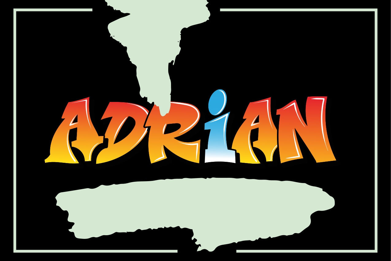 Your name's graffiti letter placemats - TenStickers