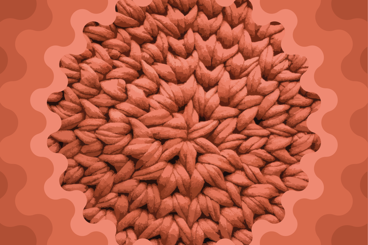 Textured placemats with a textured leaf motif - TenStickers