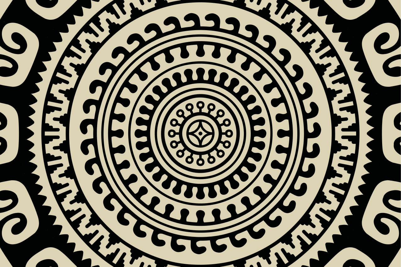 Textured placemats with circular patterned shapes - TenStickers