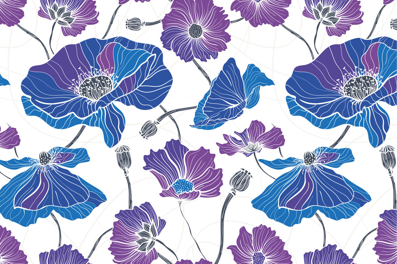 Textured placemats with vibrant botanical design - TenStickers