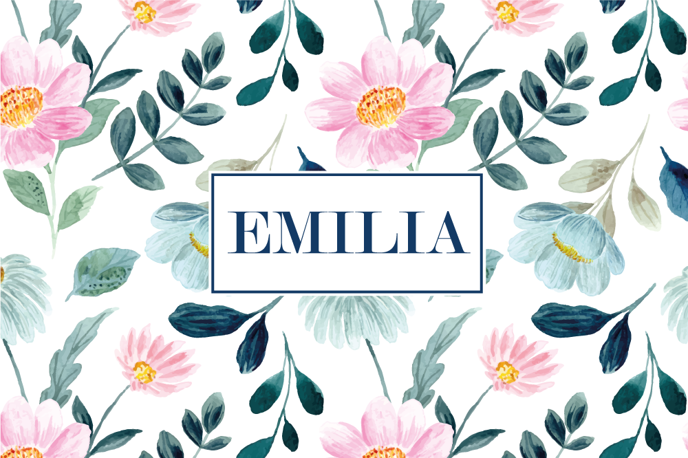 Personalisable placemats personalized floral placemats - TenStickers