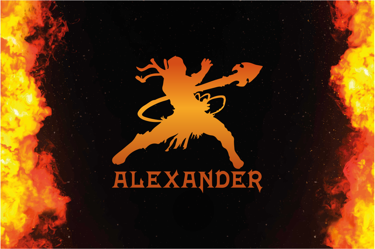 Original placemats fierce warrior silhouette - TenStickers