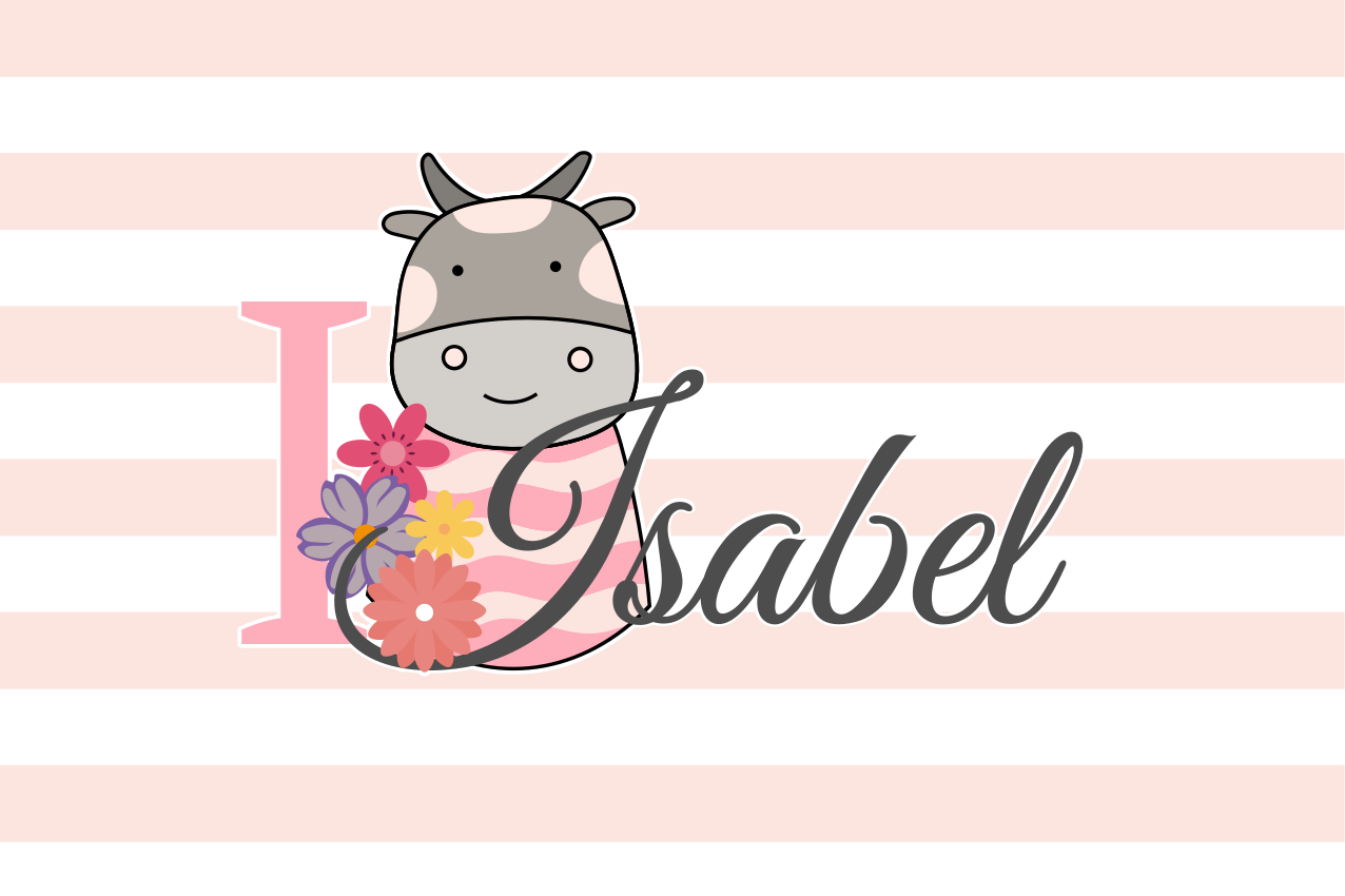 Personalisable placemats with cow theme design - TenStickers