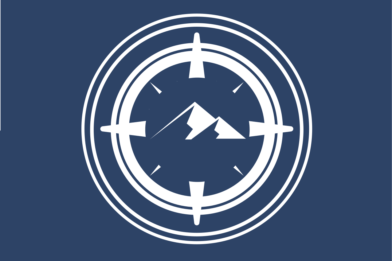 Modern placemats with mountain compass design - TenStickers