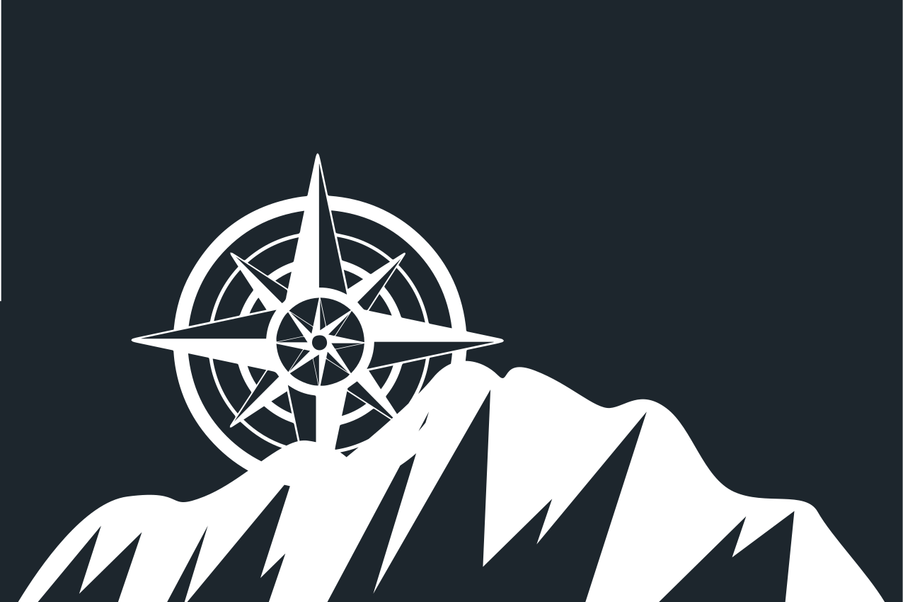 Placemats with quote mountain compass design - TenStickers
