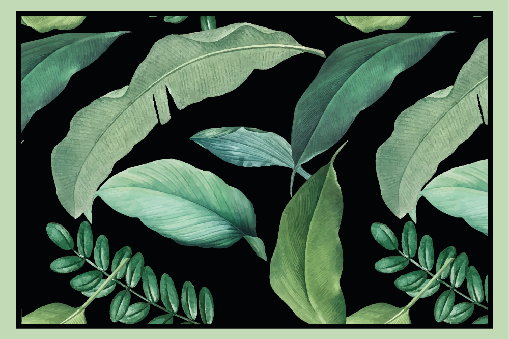 Textured placemats leaf design collection - TenStickers