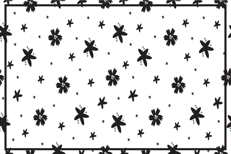 Textured placemats with floral design - TenStickers