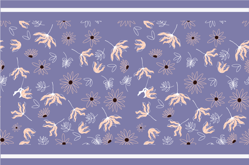 Textured placemats with floral pattern design - TenStickers