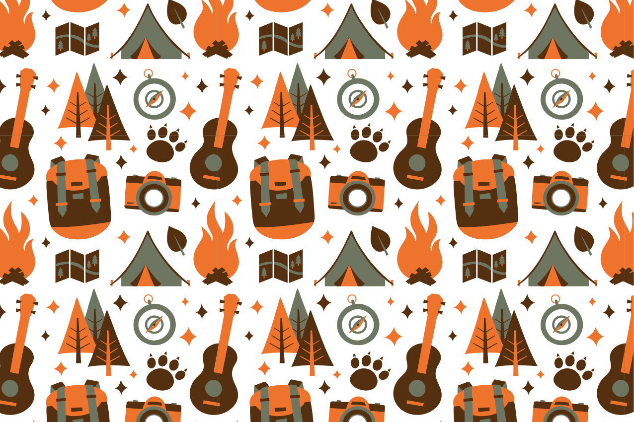 Children placemats camping adventure theme - TenStickers