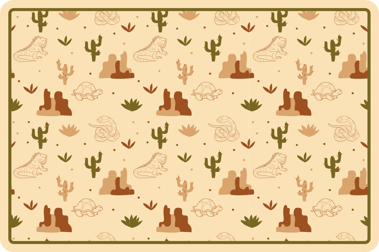 Children placemats desert animals design - TenStickers