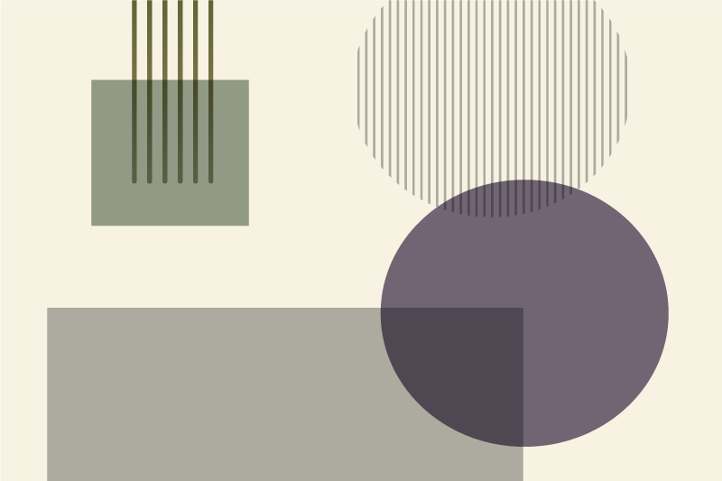 Soft geometric forms modern placemats - TenStickers