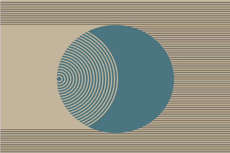 Modern placemats with geometric circle design - TenStickers