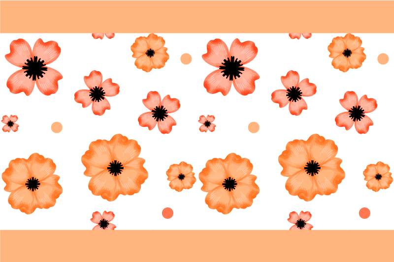 Children placemats floral pattern design - TenStickers