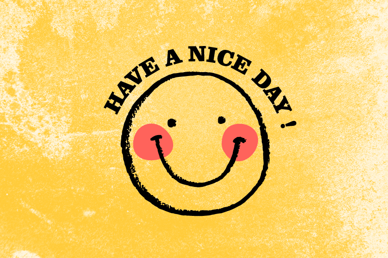 Placemat with quote smiling face quote - TenStickers