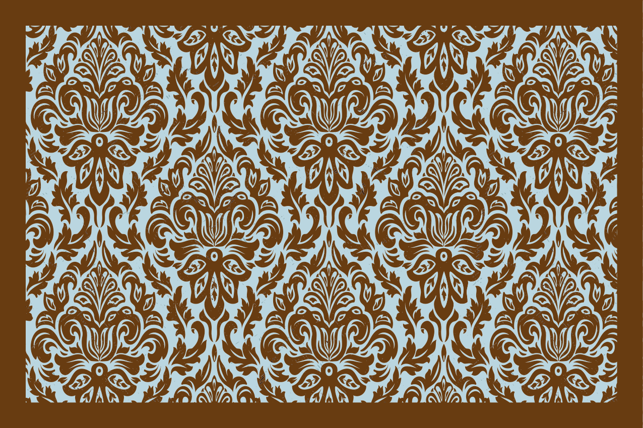 Textured placemats with detailed floral design - TenStickers