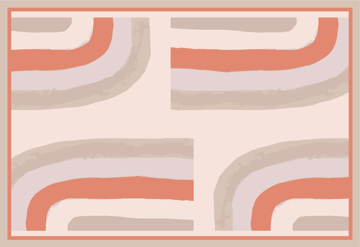 Modern placemats with vibrant curved designs - TenStickers