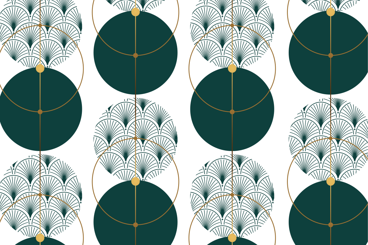 Elegant placemats in a sophisticated geometric design - TenStickers