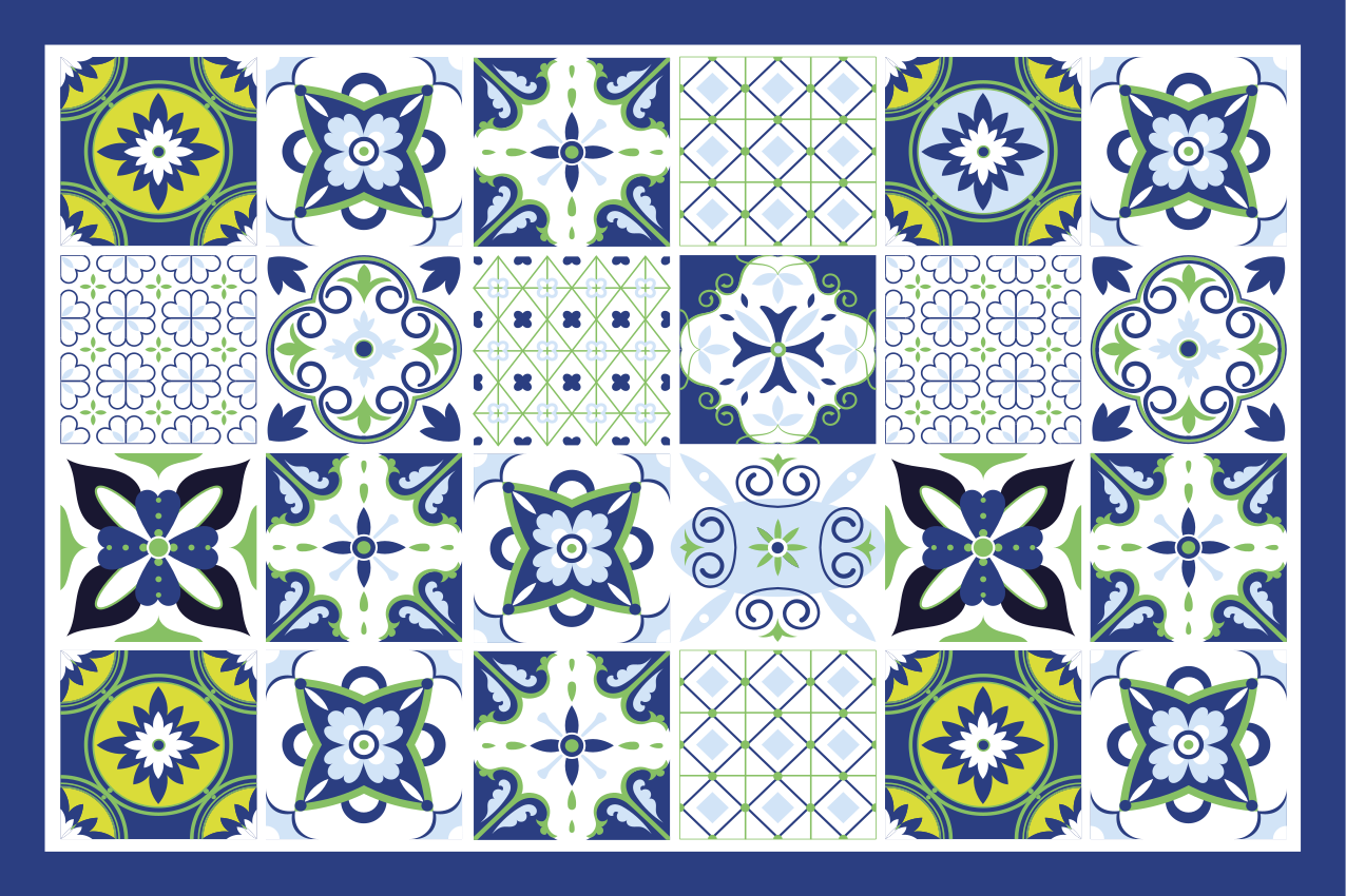 Textured placemats in vibrant geometric designs - TenStickers
