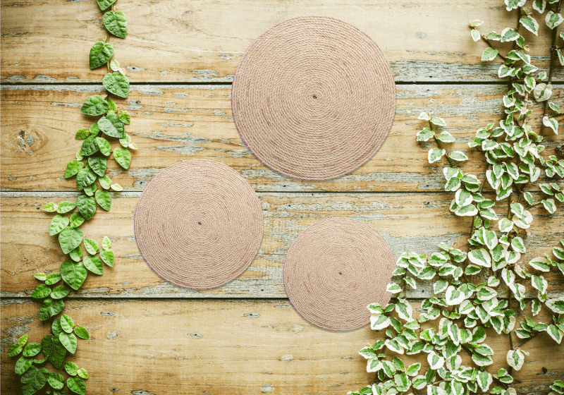 Modern placemats natural coaster set - TenStickers