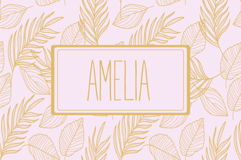 Personalisable placemats personalized leaf design - TenStickers