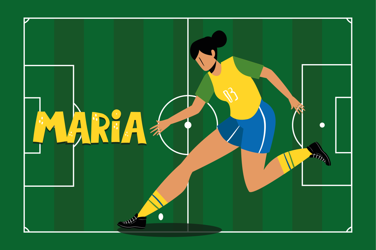 Girl football player custom placemats - TenStickers