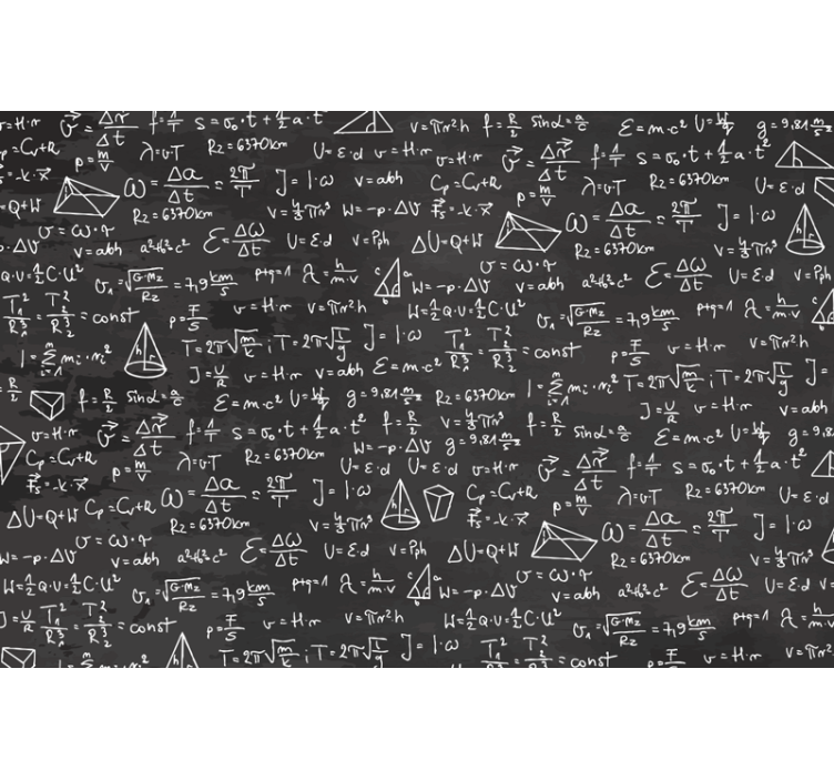 maths chalkboard pattern wall mural teen bedroom - TenStickers