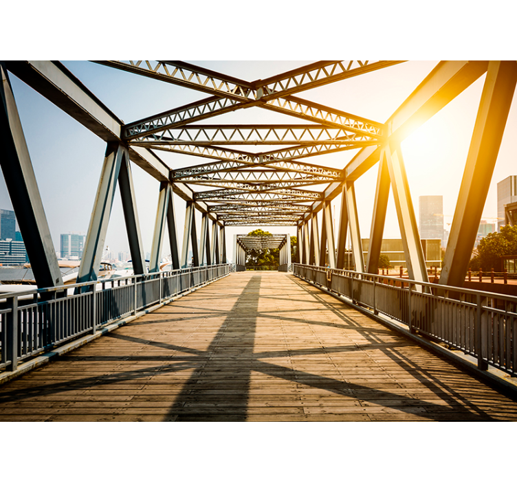 3D effect bridge wall mural - TenStickers