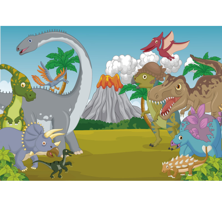 Vulcano dinosaurs Kids Murals - TenStickers