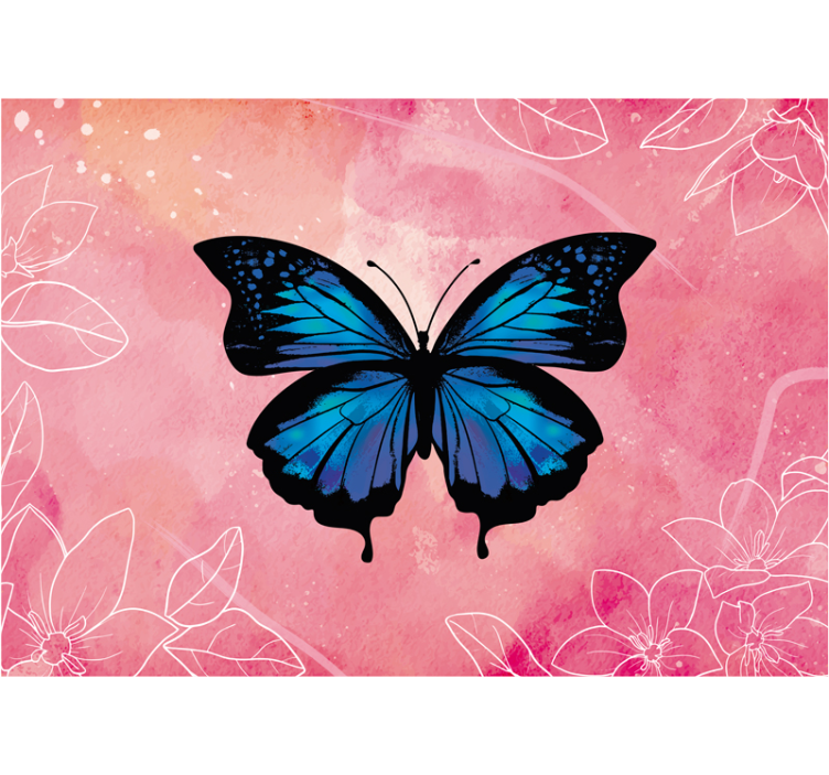 Beautiful and Colorful butterfly wall mural - TenStickers