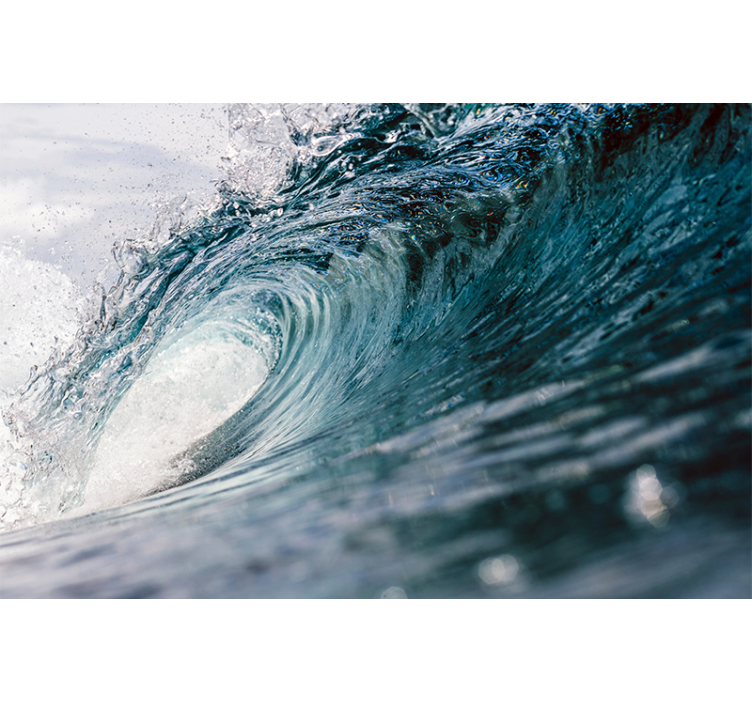 Big waves on the sea wall mural - TenStickers