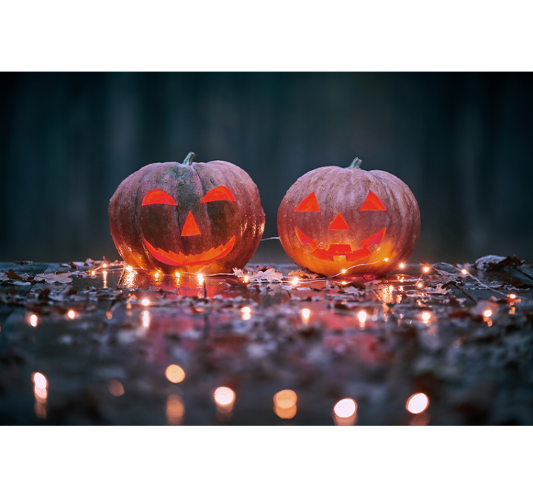 Engraved Pumpkin Radiance wall mural halloween - TenStickers