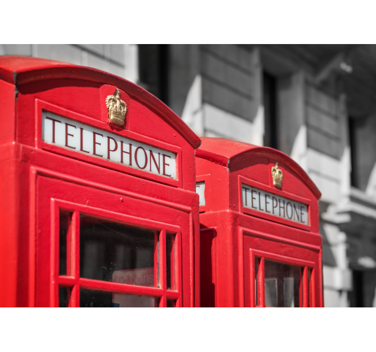 Iconic Red Phone Boxes wall mural london - TenStickers