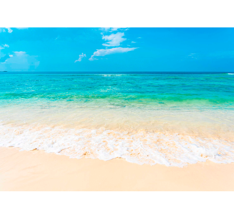 Clear ocean waves under the sea mural - TenStickers