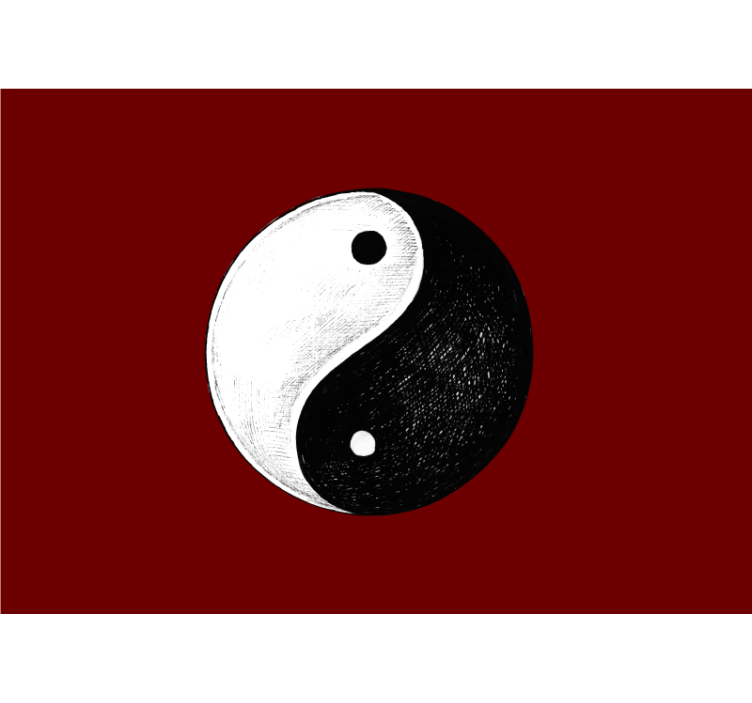 Yin Yang Symbol wall mural master bedroom - TenStickers