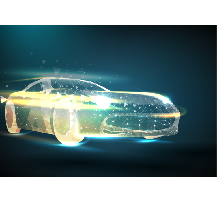 Metallic and monochrome vehicle Car wall mural - TenStickers