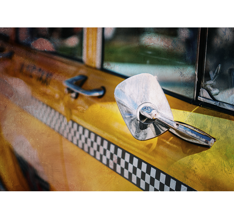 Wall mural new york iconic yellow taxi art - TenStickers