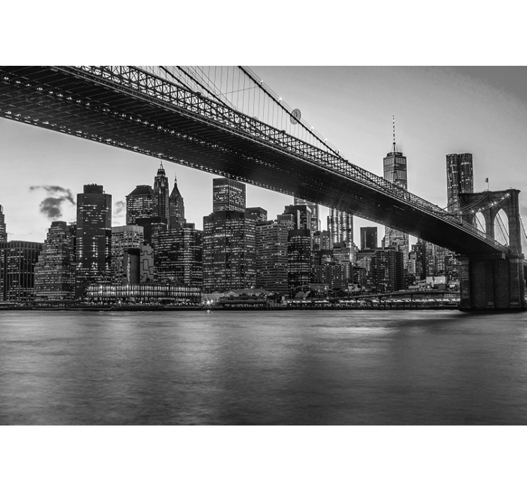 Wall mural new york brooklyn bridge cityscape - TenStickers