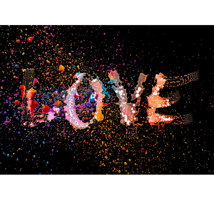 Multicolor love explosion wallpaper photo - TenStickers