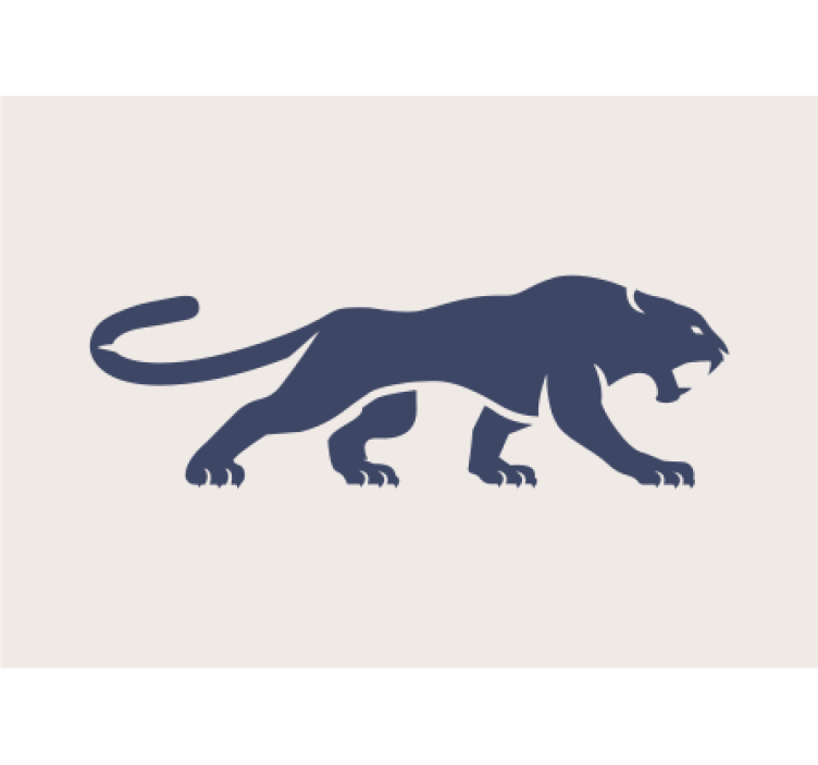 Lion wall mural majestic lion silhouette - TenStickers