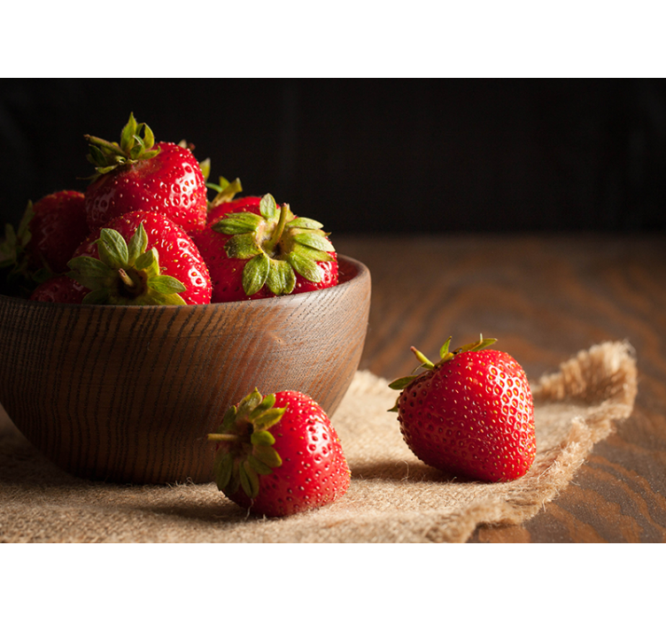 Punnet of strawberries Kitchen Wall Mural - TenStickers