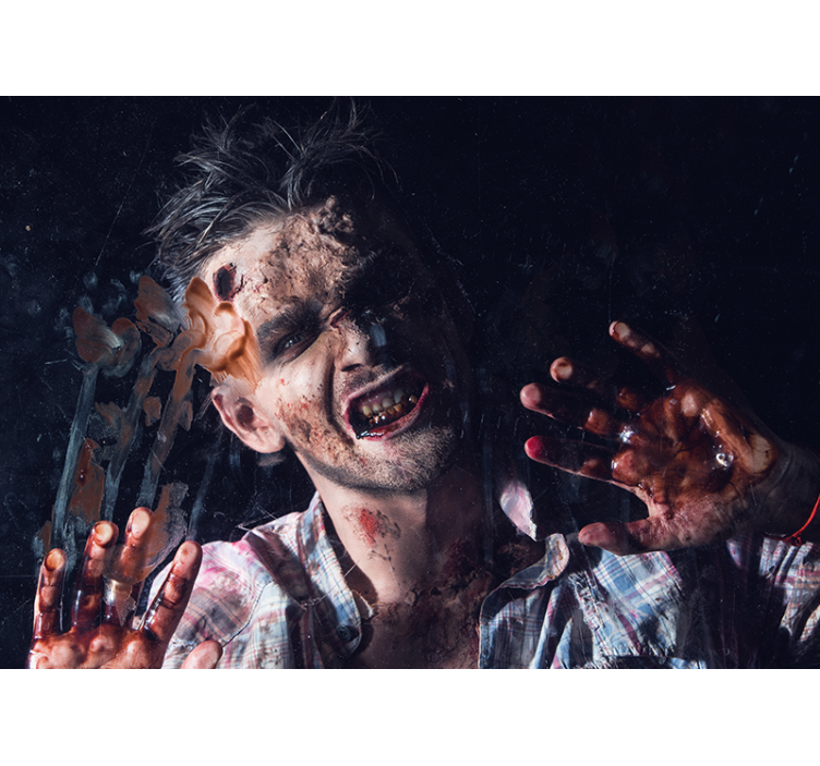 Zombie Horror Portrait wall mural halloween - TenStickers