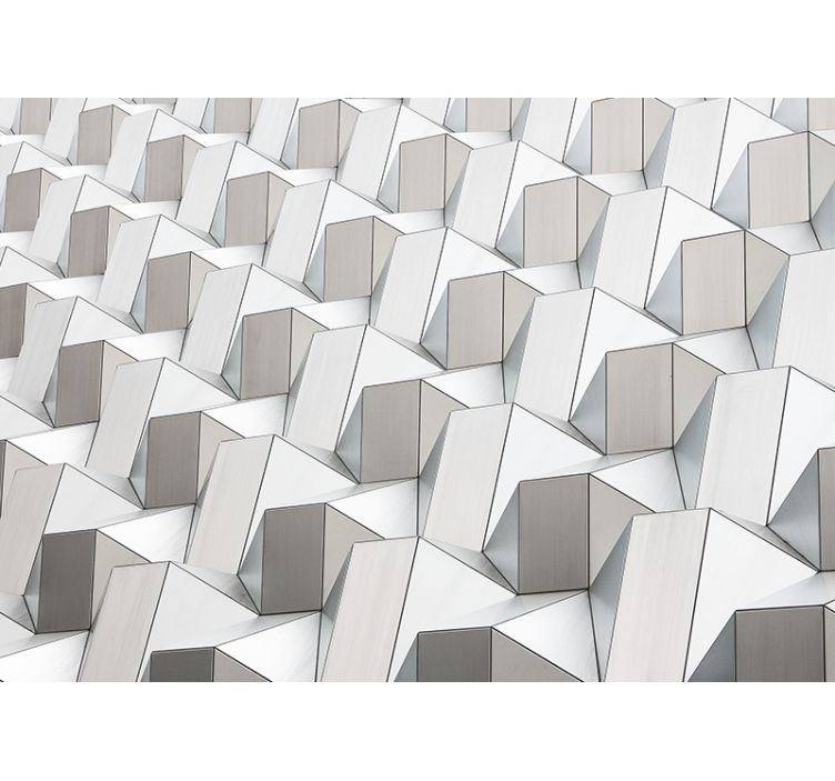 Square pattern grey nature wall mural - TenStickers