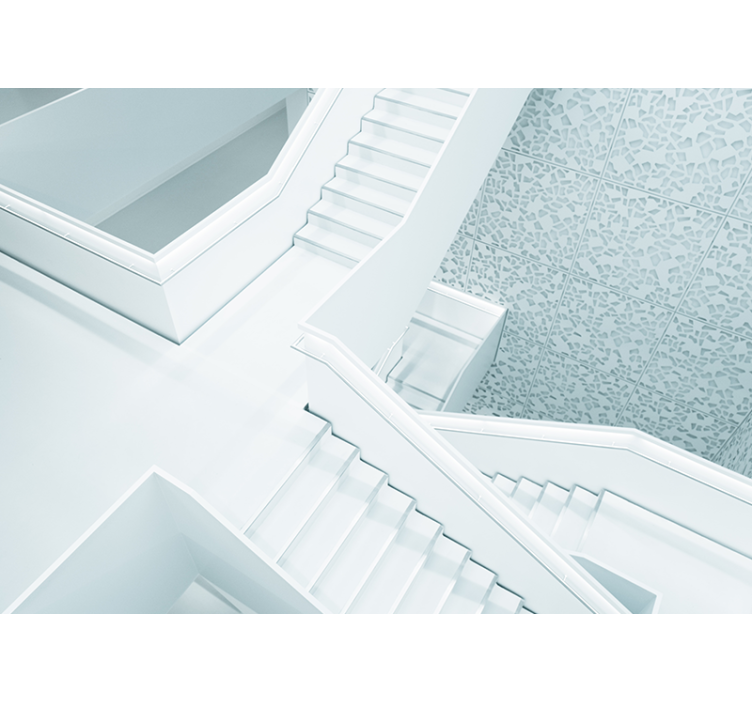 Abstract wall mural modern architectural steps - TenStickers