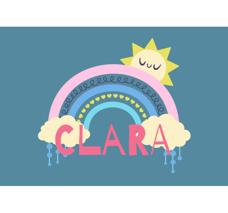 Joyful rainbow theme childrens wall mural - TenStickers