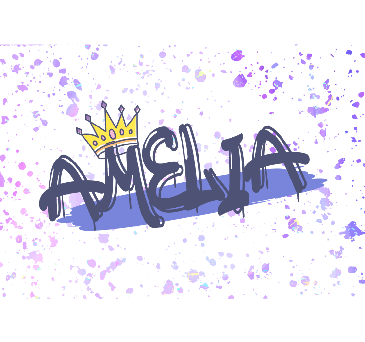 Girl graffiti with a crown Urban Art Wall Mural - TenStickers