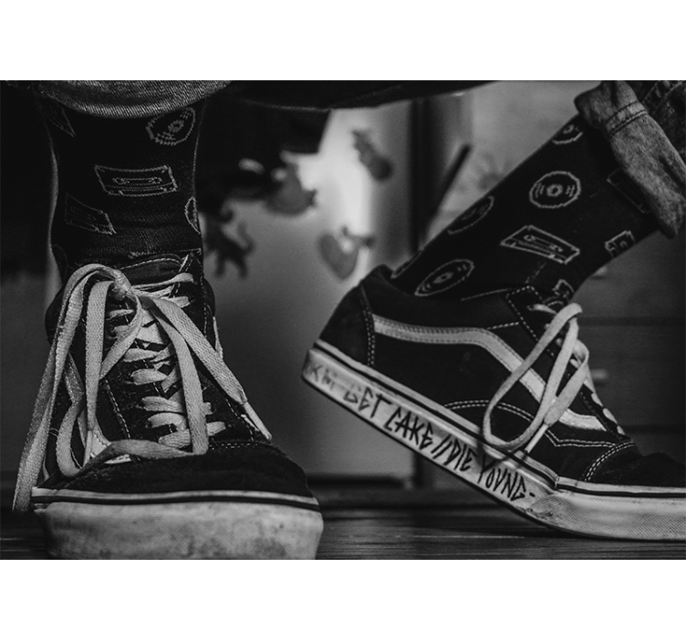 Cassette Tape Socks music wall mural - TenStickers