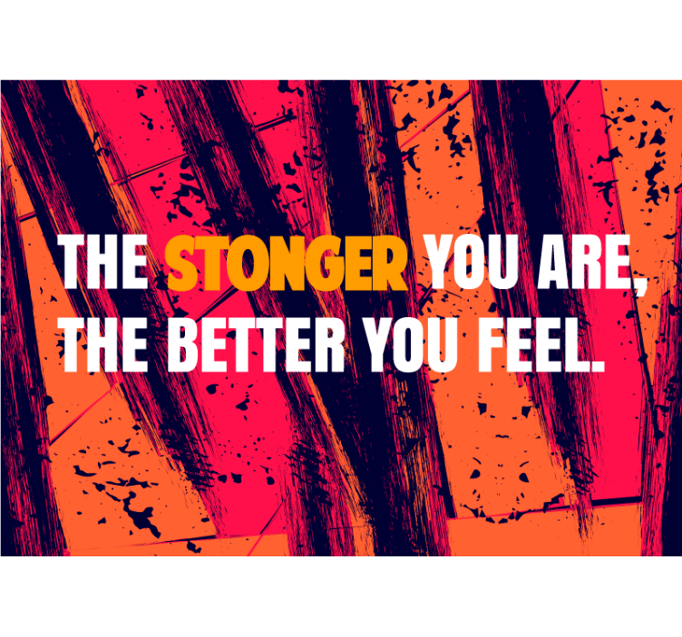 Motivational about strength phrase wall mural - TenStickers