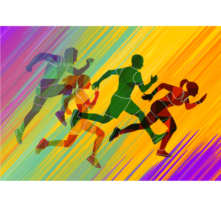 Running fitness People Wall Mural - TenStickers