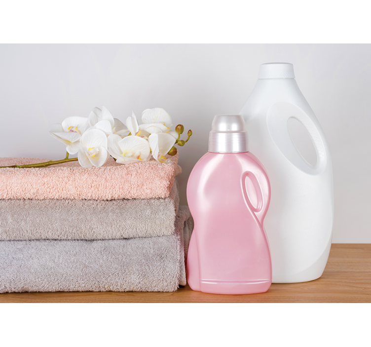 Soft Towels Arrangement wall mural bathroom - TenStickers