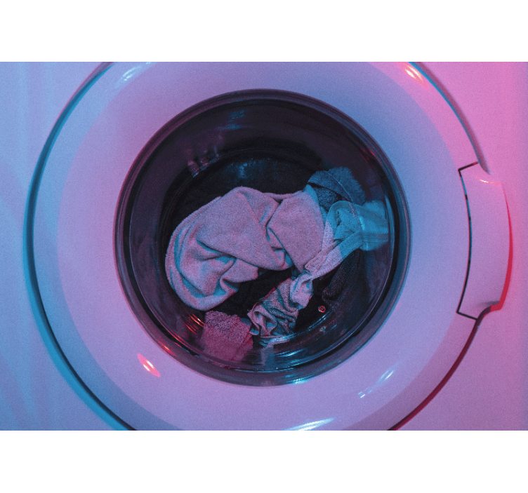 Laundry inside washing machine Bathroom Murals - TenStickers